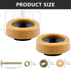 Extra Thick Wax Ring Toilet Kit,with Bolts for Reinstallation of the Toilet,Fits 3-inch or 4-inch Waste Lines(2 PCS)