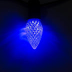 Meconard C7 Led Replacement Christmas Light Bulbs, C7 Shatterproof Led Bulbs for Christmas Indoor Outdoor String Lights, E12 Candelabra Base, Commercial Grade Holiday Bulbs, Blue, 25 Pack