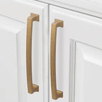 COTYKILEY 10 Pack 6.3 Inch(160mm) Antique Brass Kitchen Cabinet Handles Cabinet Pulls Vintage Drawer Pulls Aged Gold Bronze Kitchen Cabinet Hardware