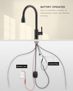 APPASO Bronze Touchless Kitchen Sink Faucet with Pull-Down Sprayer and Soap Dispenser, Oil Rubbed Bronze Kitchen Faucet Touchless, Single Handle High Arc Stainless Faucets with Sensor