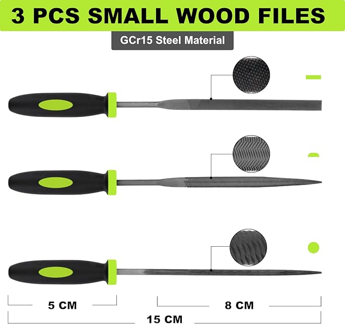 Yougfin 17 pcs File Set, 12 pcs Needle Files and 4 pcs Large Metal Files with Tool bag, Ideal Hand Tool for Woodwork, Metal, Model & Hobby Applications