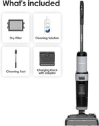 Tineco Floor ONE i5 Stretch Wet Dry Vacuum Cleaner, Vacuum & Mop in One Step, 20kpa Powerful Suction, 180° Lay-Flat Design, Anti-Tangle Design, Dual-Sided Edge Cleaning, Up to 30* Minutes Runtime