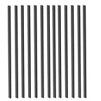 100 Pack Deck Balusters with End Caps&Screws- Upgraded 26'' Rectangle Metal Railing Spindles Kit for Decks,Hollow Flat Deck Balusters for Deck Railing Porch