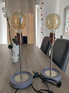 2 Pack Lamp or Fixture Replacement, E26/ E27 Solid Brass Industrial Light Socket Vintage Edison Pendant Lamp Copper Holder with Switch (Red Bronze)