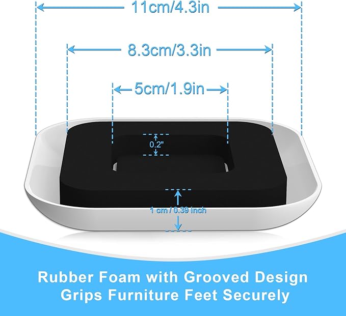 Upgrade Furniture Sliders, Furniture Sliders for Carpets, 8 PCS 4.3" Moving Pads with Anti-Slip Groove, Furniture Moving Sliders for Easy Move Bed Couch Tables Cabinet Heavy Duty, Protect Carpets