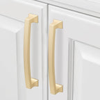 COTYKILEY 10 Pack 5 Inch(128mm) Brushed Gold Kitchen Cabinet Pulls Kitchen Cabinet Handles Cabinet Hardware