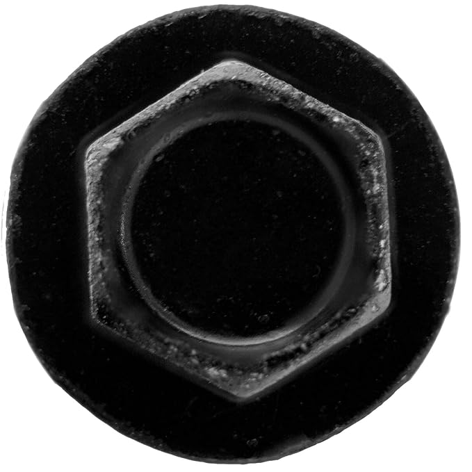 #14 X 12 Heavy Duty Black Timber/Log/Landscaping Wood Screws - Exterior Coated Heavy Duty Screws (50 Count - Heavy Duty Black Log Wood Screws)