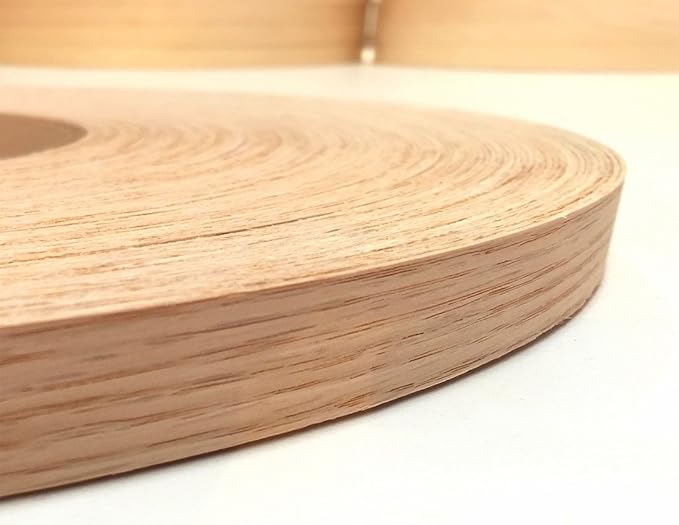 Edge Supply Red Oak 3/4 inch X 500 ft Roll Non-glued Wood Edge Banding – Real Wood Veneer Edging with Smooth Sanded Finish– Highest Grade Red Oak Edge Banding for Furniture Restoration.