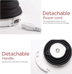 Ultrathin Upgraded Food Grade Silicone Travel Foldable Electric Kettle Boil Dry Protection Portable with Dual Voltage and Separable Power Cord,555ML 110-220V US Plug