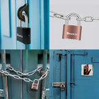 1 Pack disecu Heavy Duty 4 Digit Combination Lock, Outdoor Waterproof Padlock for School Gym Locker, Storage Unit, Fence, Gate, Toolbox (Black)