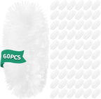 60 Count Electrostatic Duster Refills Compatible with Swiffer Duster, Multi-Surface Dusting Refills, Microfibre Feather Dusters for Cleaning, White Unscented