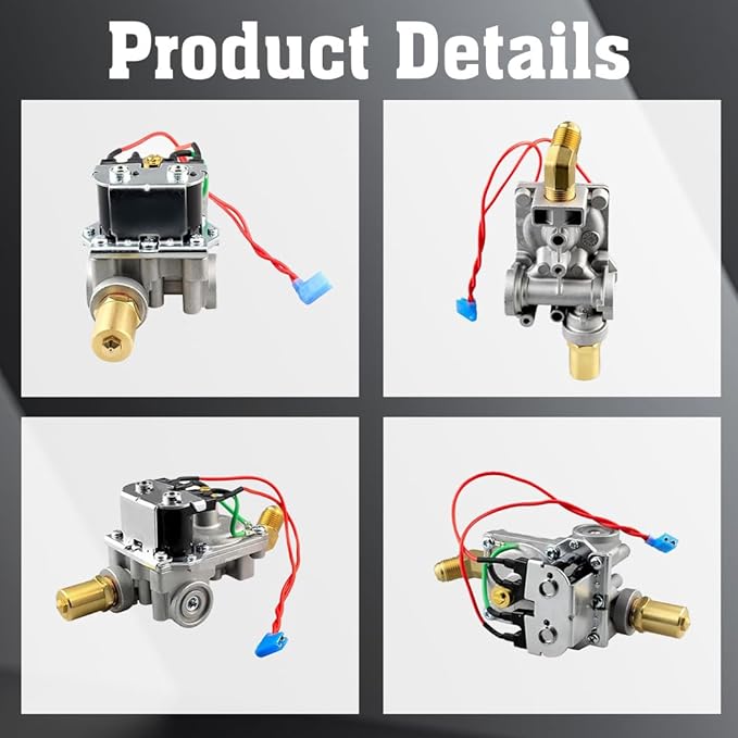 GC10A-4E 92089 RV Water Heater Gas Valve Fits for Atwood 10 Gal Water Heaters with Rogers Solenoid RV Parts Replaces G10-1E, G10-3E, GC10-1E, GC10A-2E，93844, 93870, 93321, 92078