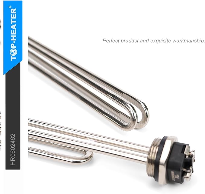 Water Heater Element 4500W,Screw-in,Foldback Type 02582 Water Heater Heating Elements By TOP-HEATER, Fits Most Models As AO Smith, GE, Kenmore,Maytag,Whirlpool, Water Heater Element Replacement 2Pack