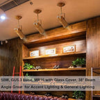 Vinaco MR16 Halogen Bulb 50W, 3PCS High Output GU5.3 Halogen Bulb Dimmable 12V, MR16 GU5.3 Light with Long Lifetime 2800K Warm White, 38 Degree Beam Angle for Landscape, Track Lights