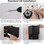 BIRTALO 20 Watt LED Up and Down Outdoor Wall Lights Adjustable 6500K Modern Wall Sconce Square Waterproof Black Aluminum Exterior/Interior Porch Lighting for Living Room,Gardens,Stairs,2 Pack