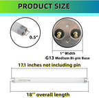 amgolibi 18 Inch 15 Watt Black Light Bulb F15T8/BL Replacement T8 BL Fluorescent Lamps for 30W Machine 350BL 365-nm Blue Light 6 Count