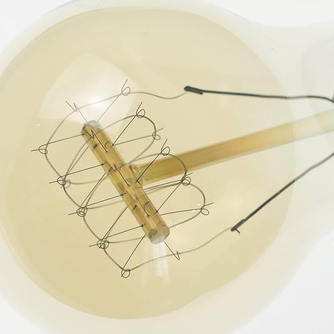 Jslinter 6-Pack Edison Light Bulb 60 Watt, Dimmable A19 Antique Vintage Old Fashioned E26 Incandescent Light Bulbs, Amber Warm White