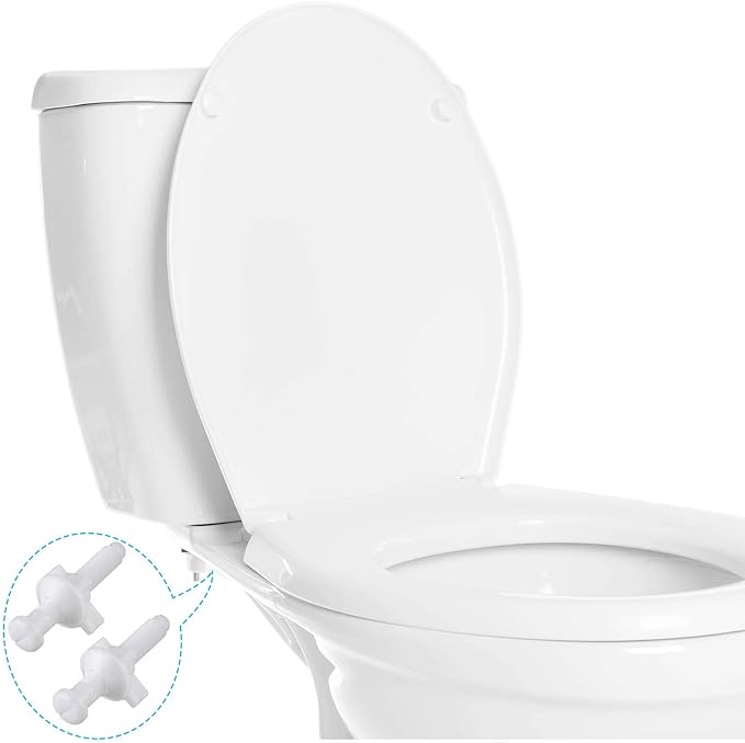 Jetec 16 Pieces Toilet Seat Screws Replacement Kit Plastic Bolts with Plastic Nuts and Washers Parts Kit for Fixing The Top Toilet Seat, White