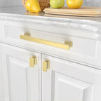 Asidrama 10 Pack 7 Inch(177mm) Brushed Gold Kitchen Cabinet Handles, Cabinet Pulls Kitchen Cabinet Hardware for Cupboard Drawer Pulls