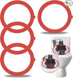 Flush Valve Seal Compatible With Kohler, Canister Flush Valve Toilet Tank Gasket Replacement Parts Compatible K-GP1059291 K-4436, Upgraded Silicone Material Toilet Repair Kit Inside Tank, 4Pcs