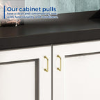 JOY DECOR Cabinet Pulls – 3 Inch Hole Center, Polished Brass, 10 Pack, Zinc Alloy Cabinet Handles for Drawers & Cupboard – Vintage Style Hardware for Kitchen, Bathroom, Dresser, Furniture Makeover