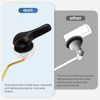 iFealClear Universal Metal Toilet Tank Flush Lever Replacement, Side Mount Toilet Handle Replacement Kit, Solid Brass Toilet Trip Lever Fits Most Toilets, Stainless Steel Chain, Matte Black