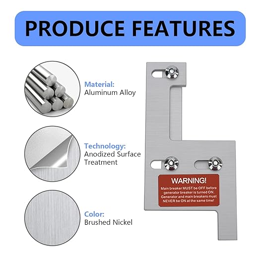 Generator Interlock Kit Compatible with GE General Electeric Vertical Main 150 and 200 AMP Panels, 2 1/4 Inch Spacing Between Main and Branch Breaker, Professional Interlock Kit(GE-200HDA)