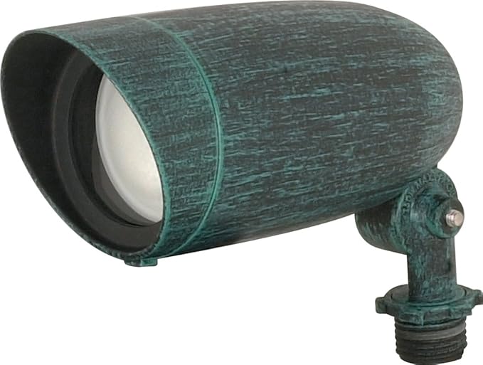 Nuvo Lighting SF76/655 One Light PAR16 120 Volt Die Cast Aluminum Durable Outdoor Landscape Security Lighting Flood, Anique Verdi, 6-Inch