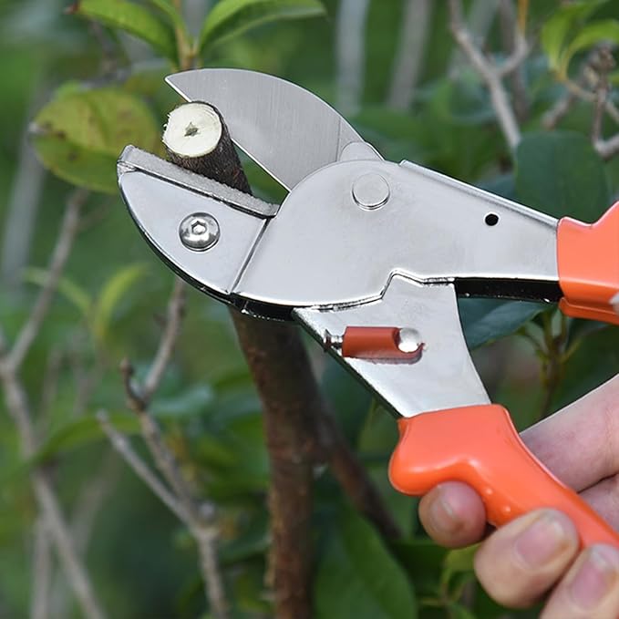 Professional Heavy Duty Pruning Shears with SK-5 Blades, Power-Lever Design That Provides 2X More Power on Every Cut,Garden Shears for Dry Stems and Small Branches, Gardening Scissors, Clippers