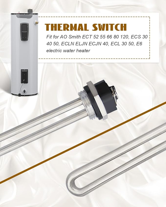 Water Heater Element 4500W 240V, Fit for AO Smith ECT 52/55/66/80/120, ECS 30/40/50, ECLN ELJN ECJN 40, ECL 30/50, E6 Electric Water Heater, Silver