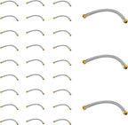 30 Pack Foskan 15-Inch Flexible Water Heater Connector Hose,with 1/2" Push-Fit x 3/4" FIP,Compatible with Copper, PEX, CPVC, and PE-RT Pipes for Water and Heating Use（15" Length）
