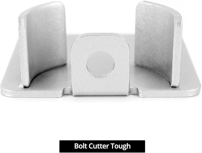 QWORK 2 Pack Hidden Shackle Padlock Keyed Alike,Heavy Duty Hasp 73MM Van Door Padlock for Trucks, Gates, Vans, Vending Machines - with 2 Keys and Hasp