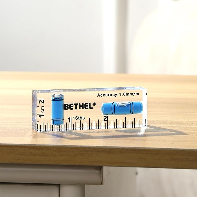 BETHEL Small Level Mini Bubble 90°/180°SpiritLevel,2.95 Inch Shatterproof Cross Check PocketLevel Picture Hanging Levels Tools for Machinist,Construction & Household
