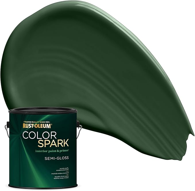 Rust-Oleum Color Spark Interior Paint and Primer in One, Semi-Gloss, Sequoia Grove, 1 Gallon