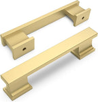 COTYKILEY 10 Pack 3.75 Inch(96mm) Brushed Gold Cabinet Handles Gold Kitchen Cabinet Pulls Cabinet Door Handles Kitchen Cabinet Hardware
