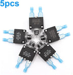 mxuteuk 5Pcs 3,5,10,15,20Amp Circuit Breakers Push Button Manual Reset 125/250V AC 32V DC,Overload Protector Switch Thermal Circuit Breakers with Quick Connect Terminals and Waterproof Button Caps