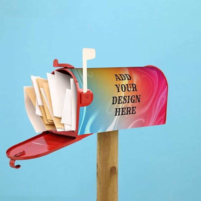 Personalized Magnetic Mailbox Covers Custom Picture/Photo/Text Street Magnetic Mailbox Covers for Garden Yard Home Decor Outdoor