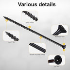 Deck Screws #10X5’’, T25 Star Torx Drive Flat Head Wood Screws, Black, 5lb