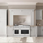 48 Inch Pro-Style Propane Gas Range with 6 Burners & 1 Griddle Cooktop, Double 4.6 cu. ft. and 2.2 cu. ft. Oven, in Stainless Steel - KOS-48RG03MLP (White)