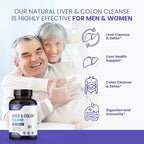 Liver Detox & Colon Cleanse - 2X Stronger Cleanse - Liver Cleanse Detox & Repair - Colon Cleanser & Detox - Premium Liver Support Supplement - Men & Women - Vegan 90 Capsules