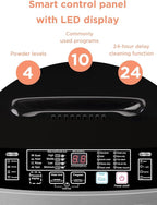 25 lbs Washing Machines with 10 Program 8 Water Level, Full Automatic Washer with Drain Pump & LED Display for Home, Apartment, Dorm, Grey