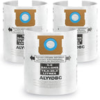 3 Pack Shop Vac 5-8 Gallon Filter Bags, ALYYDBG Type E - 90661 906-61 9066100 9066133; Type H 90671 9067-1 9067100 9067133 Vacuum Cleaner Filter Bags