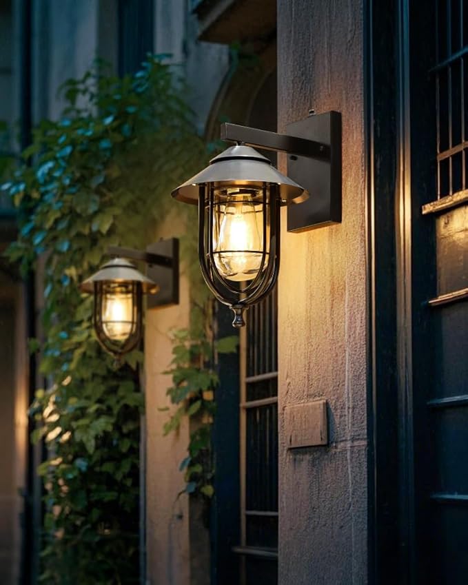 merley Porch Lights Outdoor Modern Wall Lights with Dusk to Dawn Sensor, Rust-Proof & Weather-Resistant Design, Easy to Install – Ideal for House