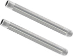 GeilSpace 3/4" x 10" Stainless Steel Pipe, 304 Pipe Nipple Fits Standard 3/4 Inch Threaded Pipes and Fittings, DIY Industrial Metal tube (2 PCS)