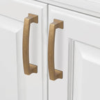 COTYKILEY 10 Pack 4 Inch(102mm) Antique Brass Kitchen Cabinet Handles Cabinet Pulls Vintage Drawer Pulls Aged Gold Bronze Kitchen Cabinet Hardware