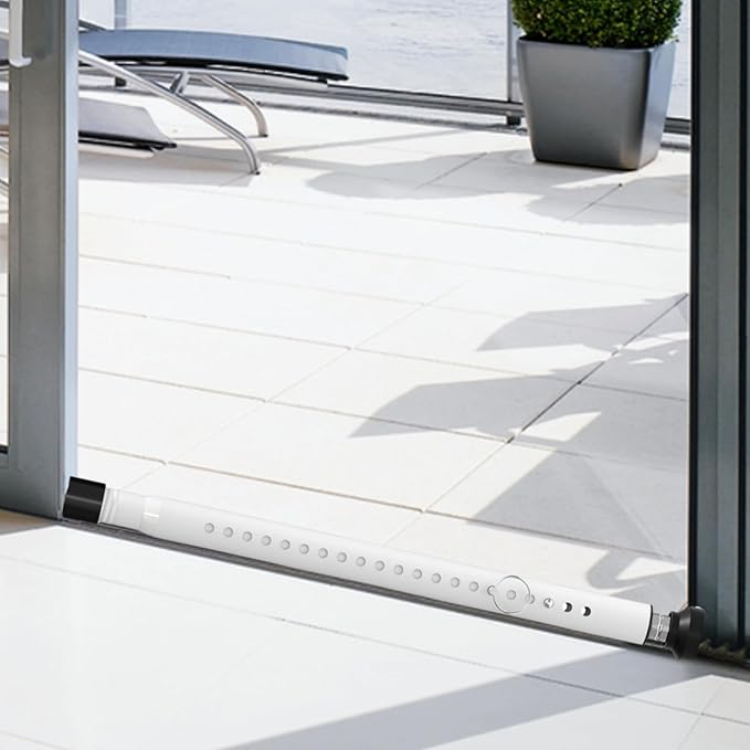 Window Security Bar, 2-in-1 Adjustable 17.9 to 51 Inch Slidingdoor Security Bar Security Bar for Home Pet Children Women Security Balcony Sliding Door Patio Door Security Apartment Window White