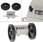 Length Counter with Rolling, Meter Counter Roller Measuring Wheel Metric Wheel 5 Digits Meter Counter 0 to 9999.9 Roller Type Counter for Length Measuring