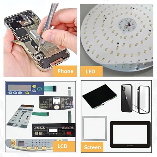 10mmx25M Clear Thin Double Sided Tape Strong Adhesive Two Sided Mounting Tape for LED Strips, Tablets Screen, Woodworking, Clothes, Arts Crafts, Heat Resistant, Residue Free