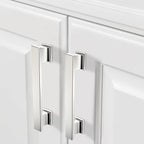 COTYKILEY 10 Pack 5 Inch(128mm) Brushed Satin Nickel Cabinet Handles Kitchen Cabinet Pulls Cabinet Door Handles Kitchen Cabinet Hardware Cupboard Drawer Pulls