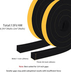 Strong Adhesive Air Conditioning Seal Strip, Closed Cell Foam Insulation Tape for Automotive, Furniture Protective, Gasket Seal, High Density Foam Tape, Shock-Absorbing(1 in x 3/4 in x 13Ft)